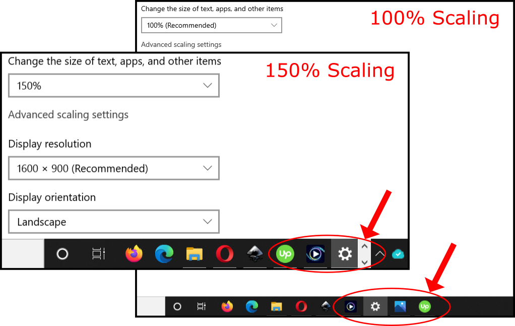 Windows 10 scaling example 2 Windows 10 scaling example 2