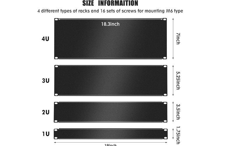 Comparing 1U and 3U Metal Filler Panels