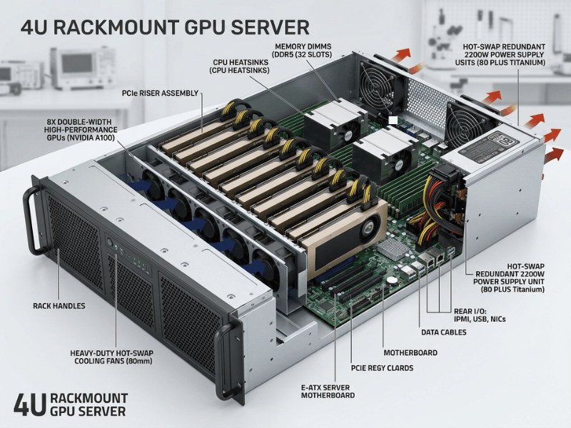 Airflow Diagram of a Multi GPU Server Airflow Diagram of a Multi GPU Server