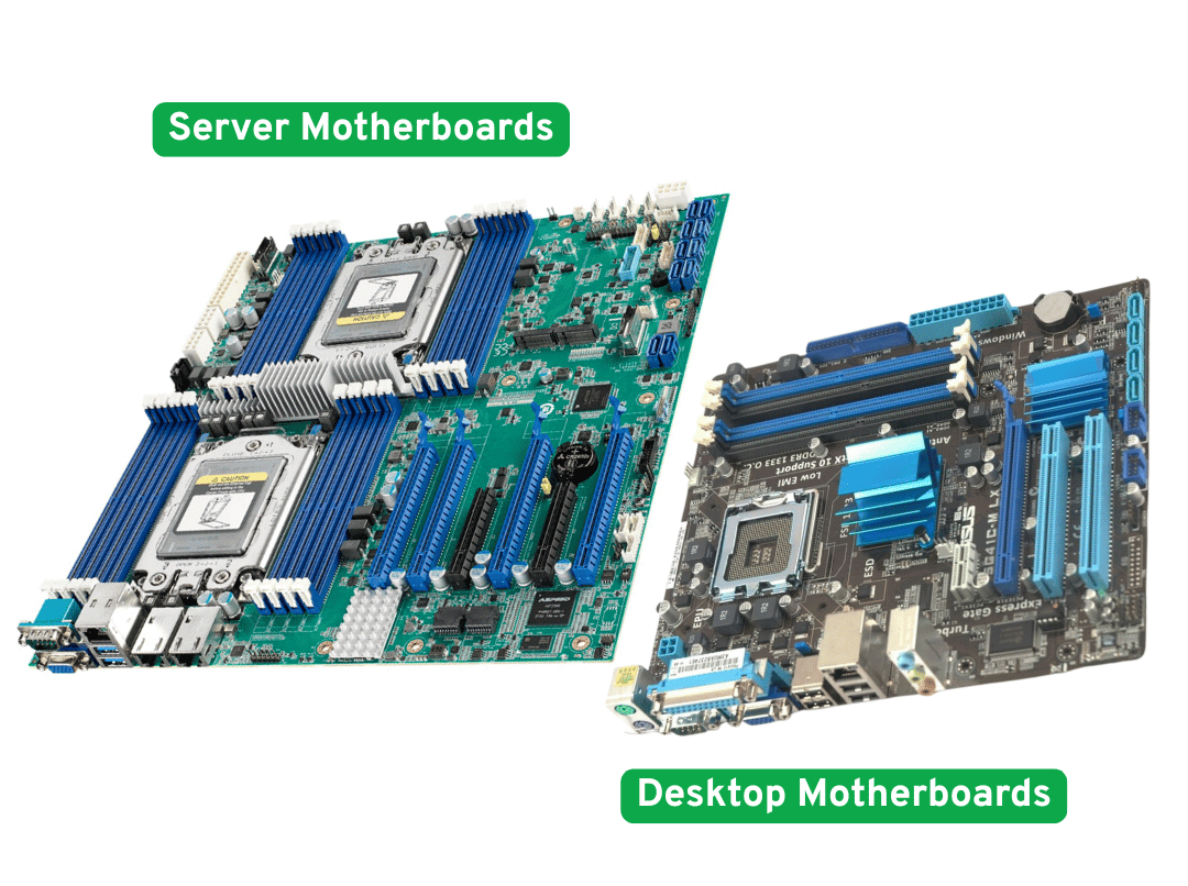 Server and desktop motherboard comparison