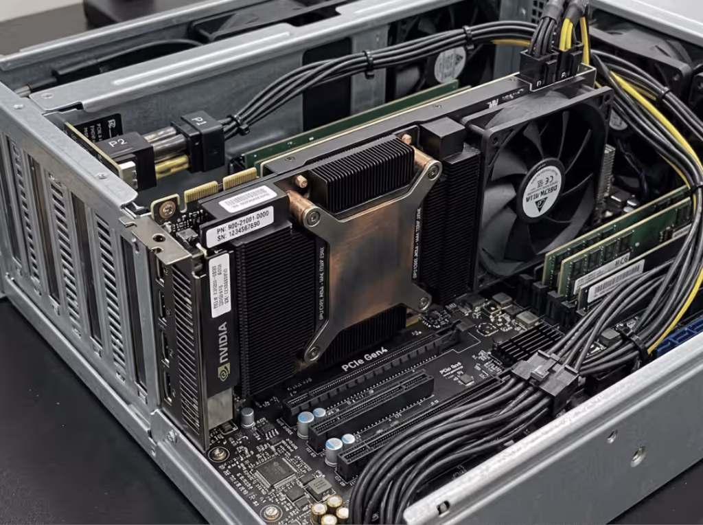 Rack airflow for GPU server GPU hotspot cooling