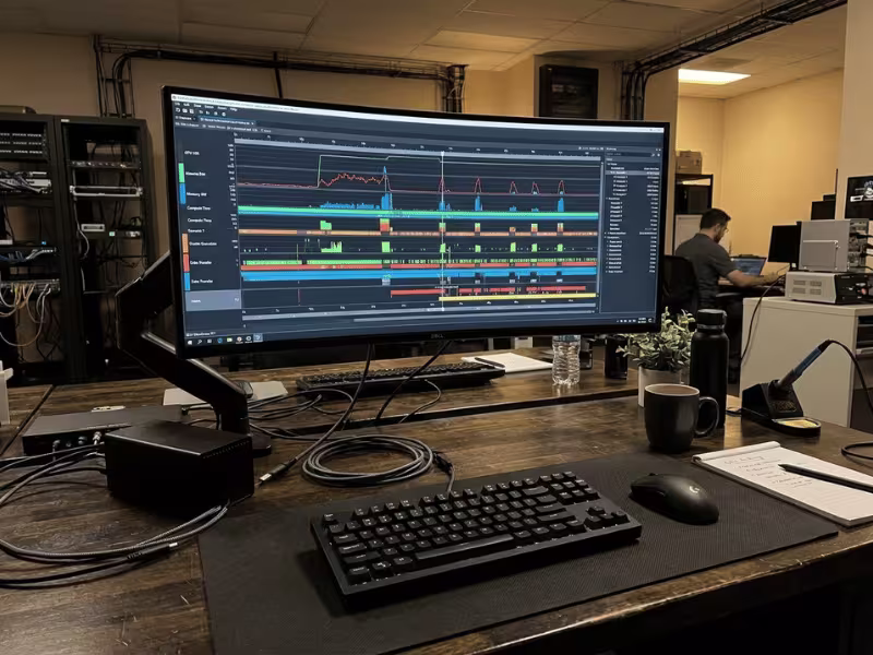 GPU performance profiling timeline on monitor GPU performance profiling timeline on monitor