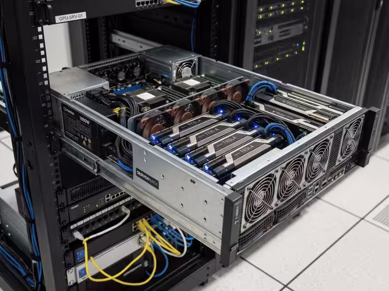 GPU server chassis with multiple installed GPUs