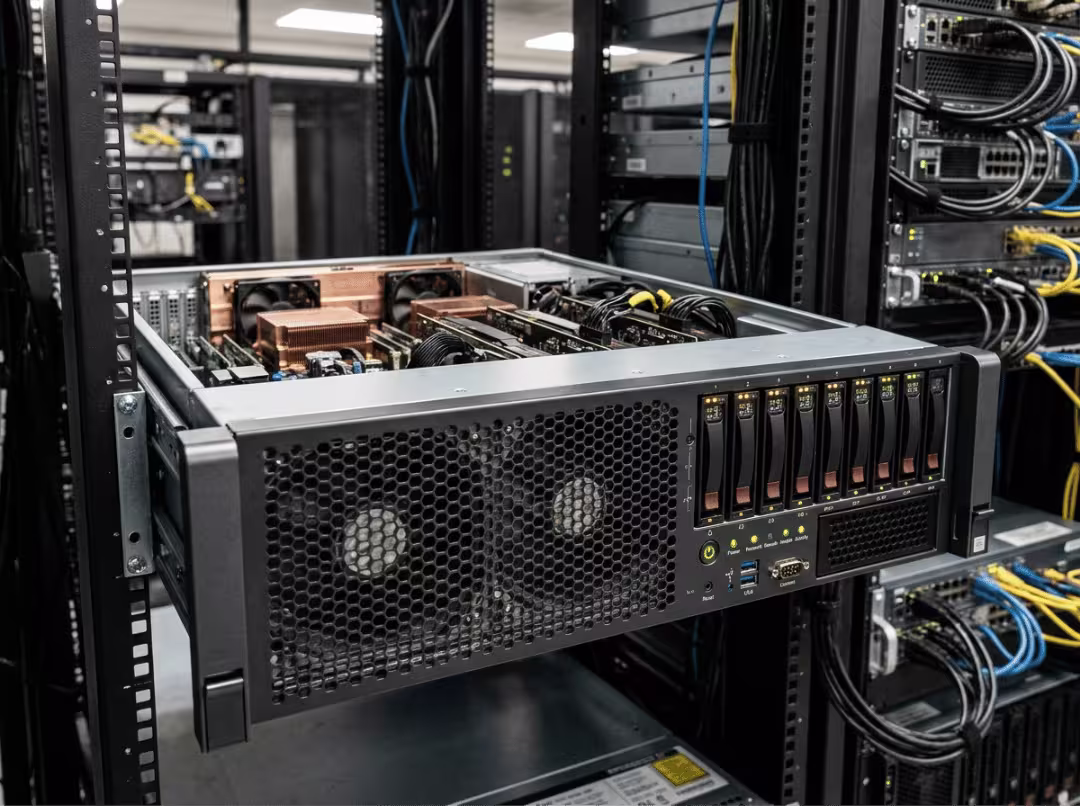 GPU server in rack