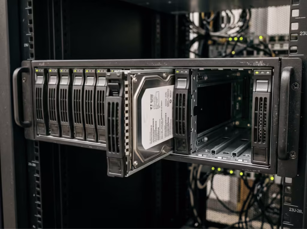 Hot swap 3.5 inch drive bays on a server case Hot swap 3.5 inch drive bays on a server case