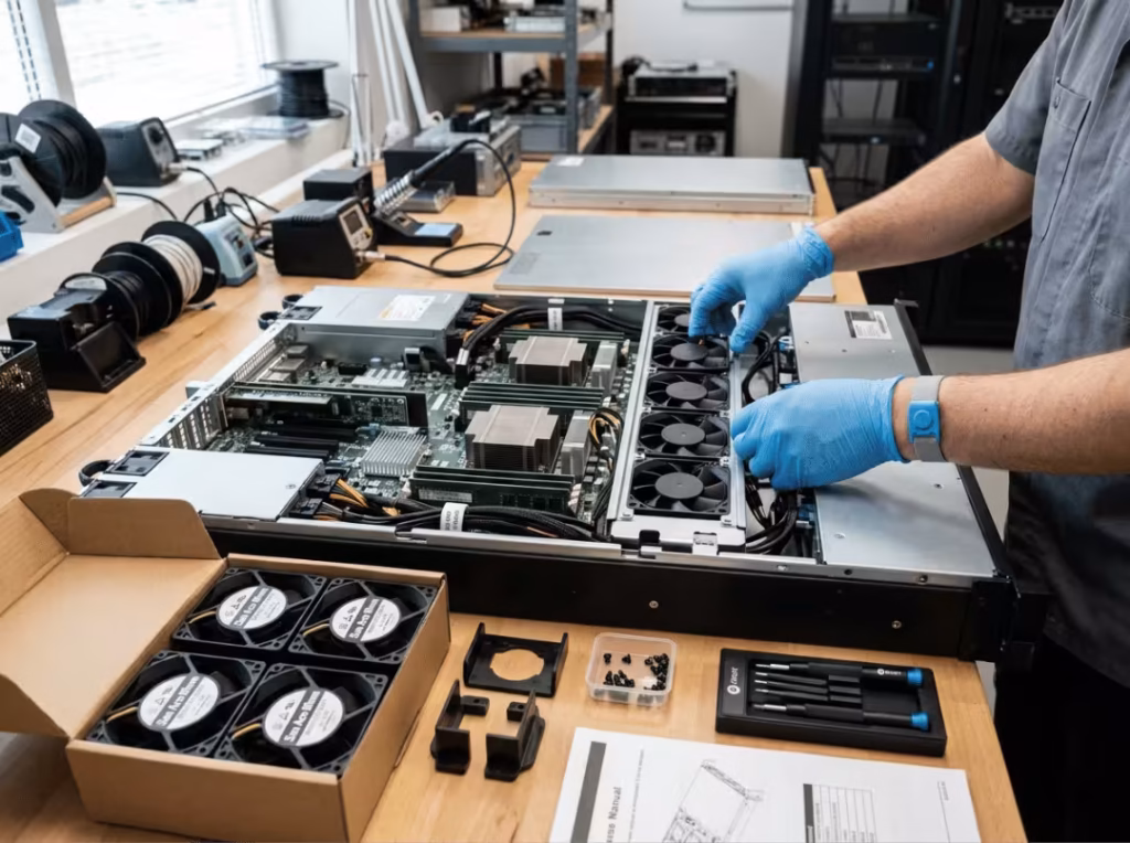 Rackmount server fan upgrade Rackmount server fan upgrade