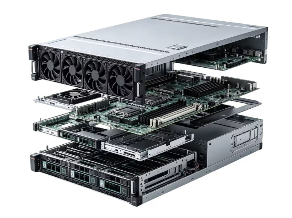 Server chassis internal layout Server chassis internal layout