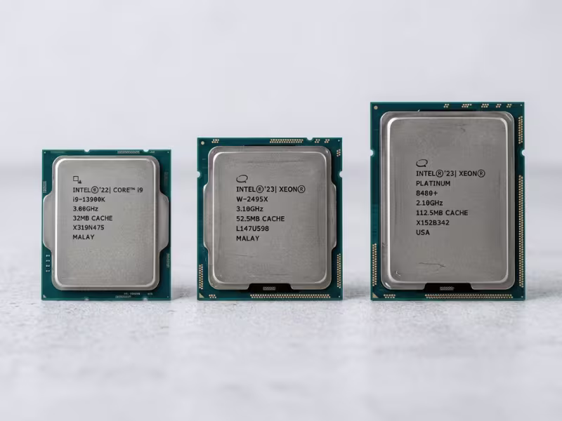 Three CPU tiers arranged from desktop to server (1) Three CPU tiers arranged from desktop to server (1)