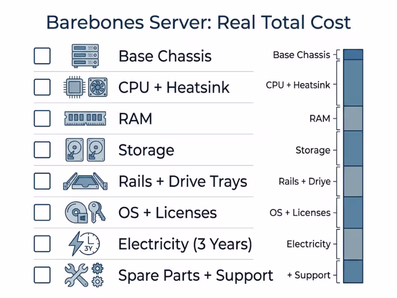 Barebones server total cost checklist Barebones server total cost checklist