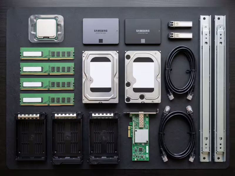 Server CPU, ECC RAM, drives, caddies, rails, and NIC to buy separately Server CPU, ECC RAM, drives, caddies, rails, and NIC to buy separately